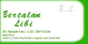 bertalan libi business card